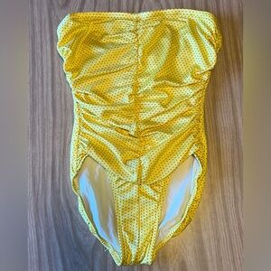 Yellow Polka Dot One-Piece Swimsuit